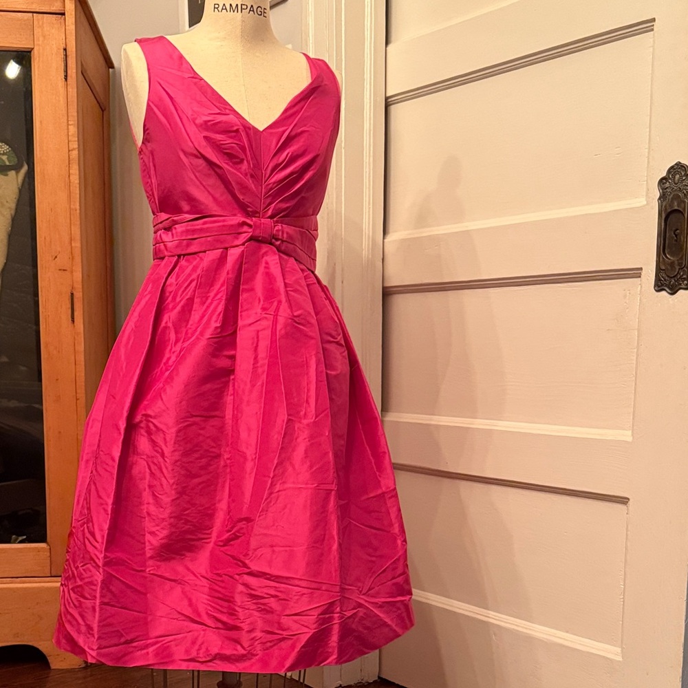 Banana Republic Vibrant Pink Midi Dress-mad men dress